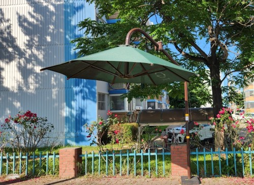 고정형 그늘막 시공 사례 : 광양시